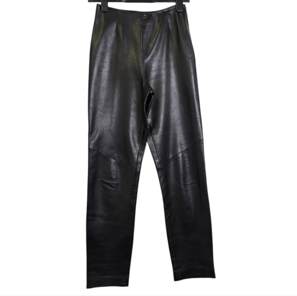 Danier Straight leg High rise Genuine Leather Pants